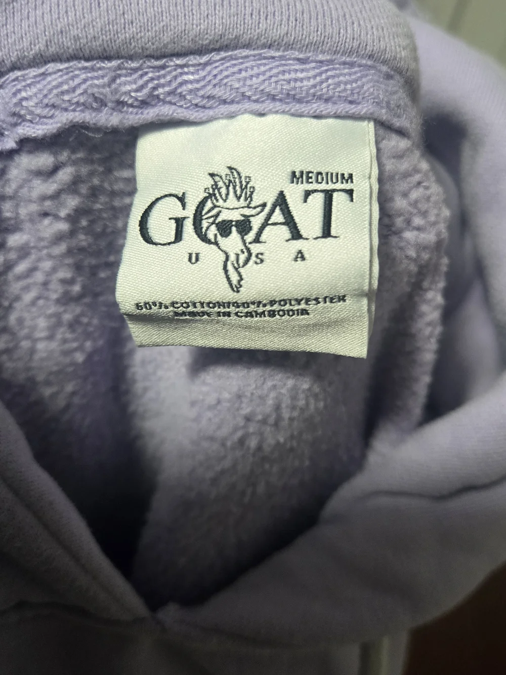 Goat Usa Lavender Pullover Hoodie with Embroidered Goat